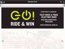 Tablet Screenshot of gatewaycycle.com